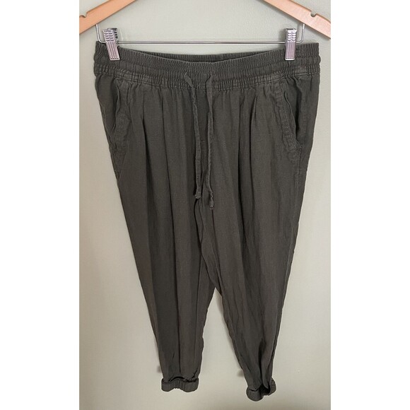 Time and Tru Women's Baggy Casual Jogger Pants Olive Green Size Medium 8-10 - Picture 1 of 6